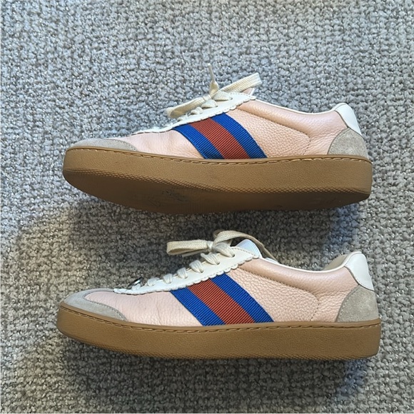 100% Authentic Gucci Women's Pink and Blue Sneakers - Picture 4 of 6